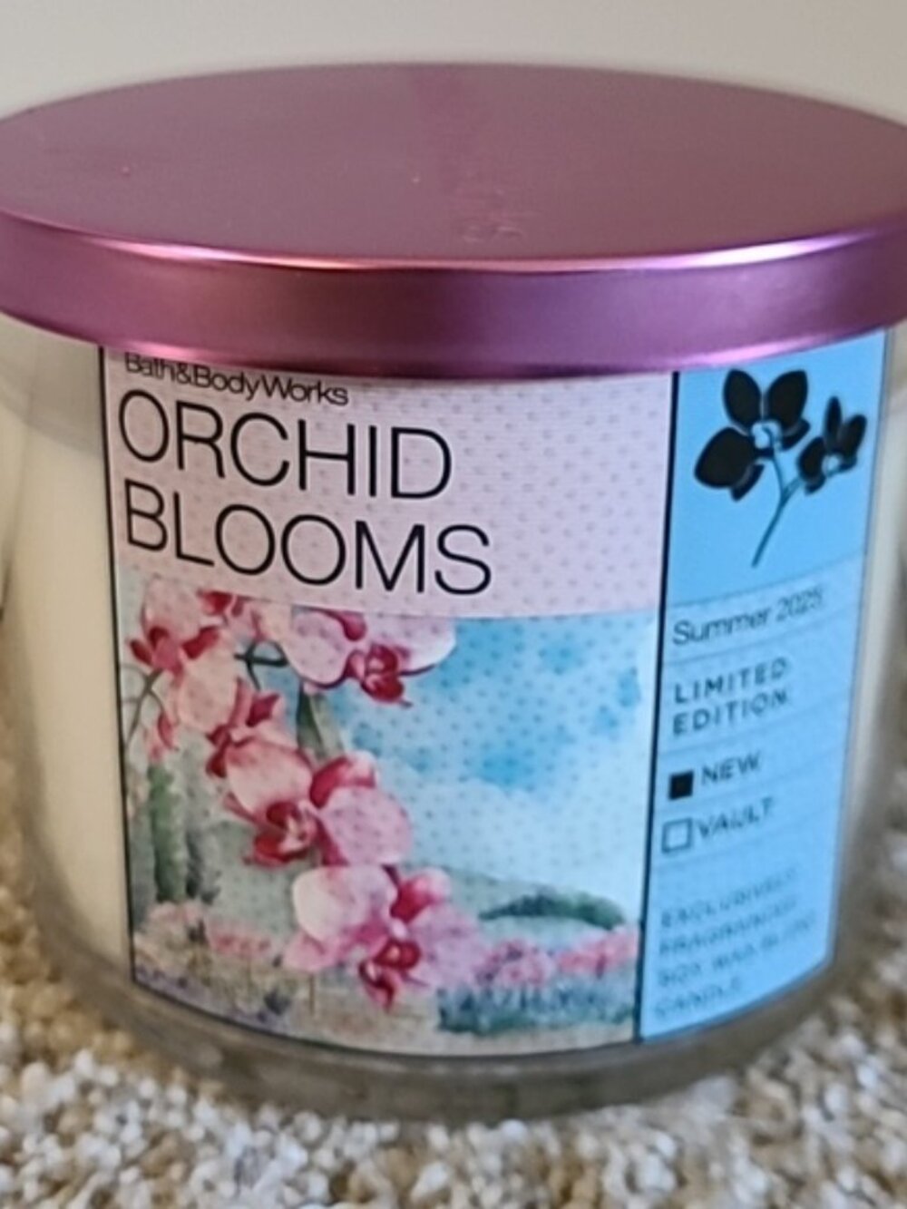 ORCHID BLOOMS 3 Wick Candle Bath And Body Works